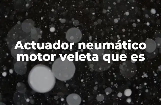 Actuador Neumático Motor Veleta que es