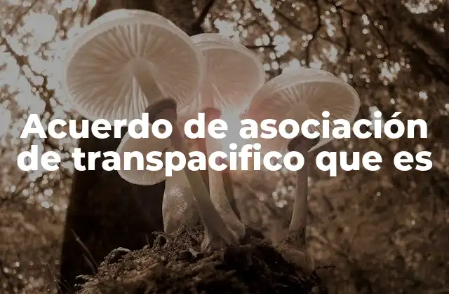 Acuerdo de Asociación de Transpacifico que es