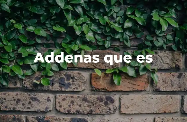Addenas que es