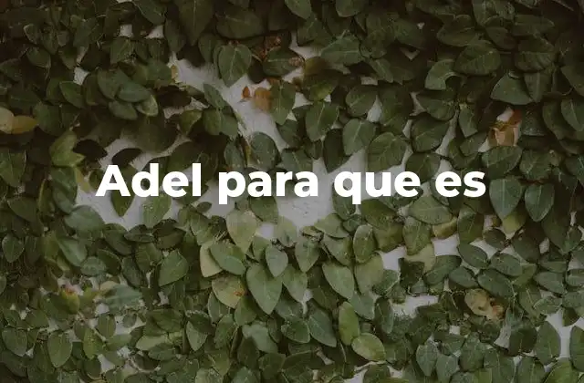 Adel para que es