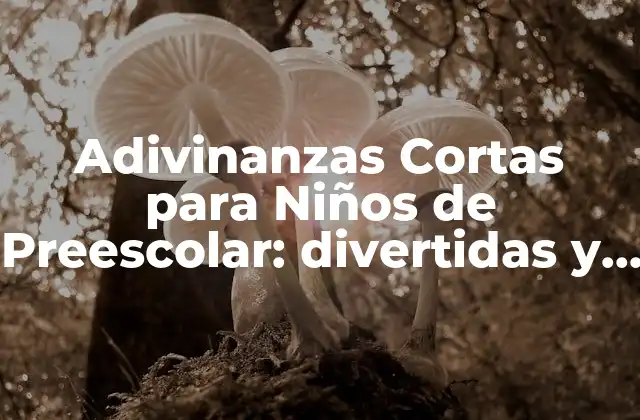 Adivinanzas Cortas para Niños de Preescolar: Divertidas y Educativas