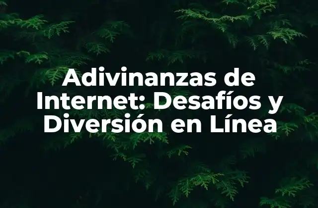 Adivinanzas de Internet: Desafíos y Diversión en Línea