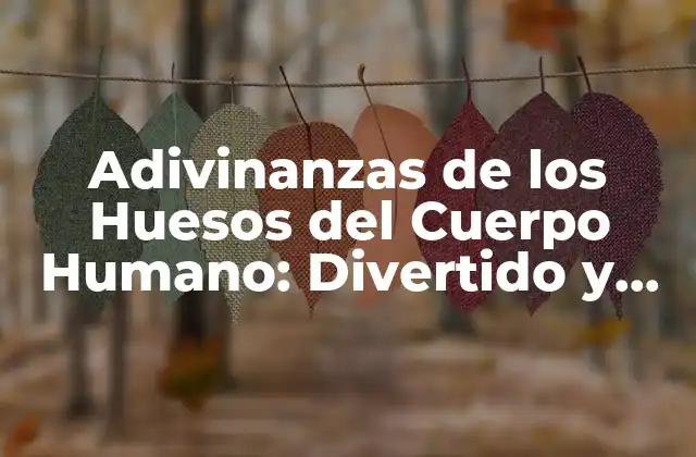 Adivinanzas de los Huesos Del Cuerpo Humano: Divertido y Educativo