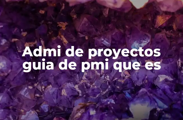 Admi de Proyectos Guia de Pmi que es 2 Cómo se estructura la guía PMBOK®