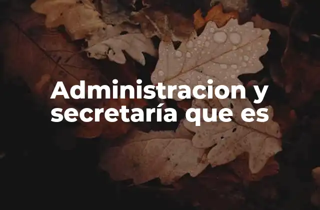 Administracion y Secretaría que es 2 La importancia del trabajo conjunto entre administración y secretaría