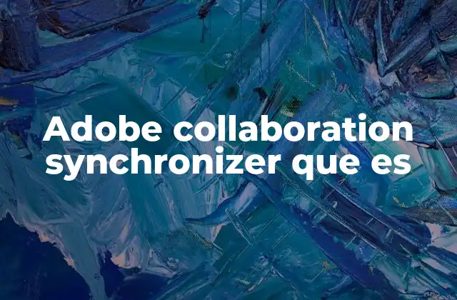 Adobe Collaboration Synchronizer que es