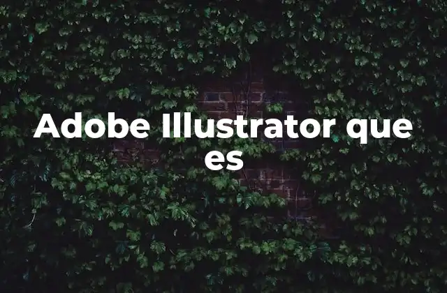 Adobe Illustrator que es