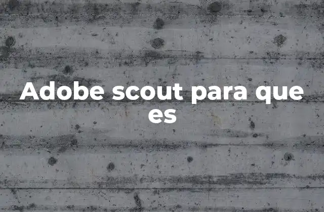 Adobe Scout para que es