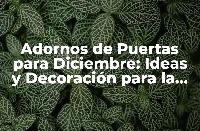 Adornos de Puertas para Diciembre: Ideas y Decoración para la Temporada de Invierno