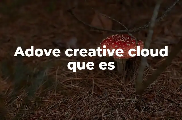 Adove Creative Cloud que es