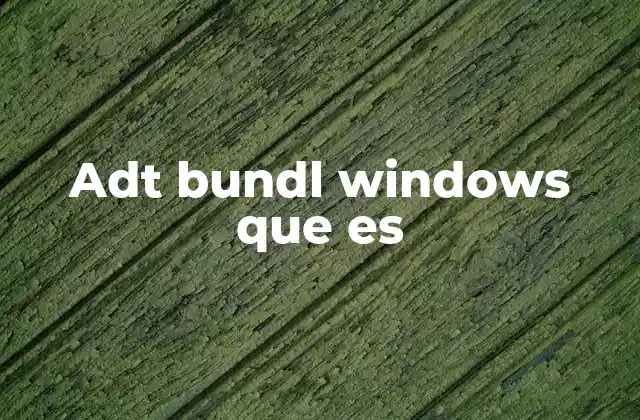 Adt Bundl Windows que es