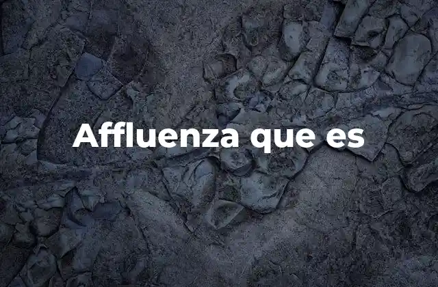 Affluenza que es