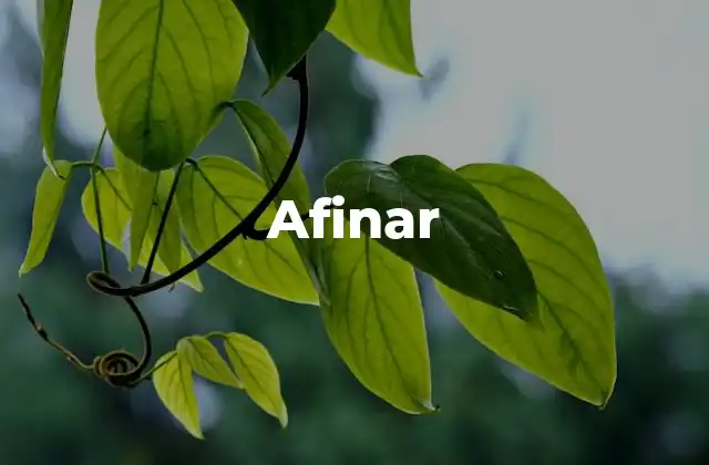 Afinar 2 El arte de ajustar para lograr la perfección