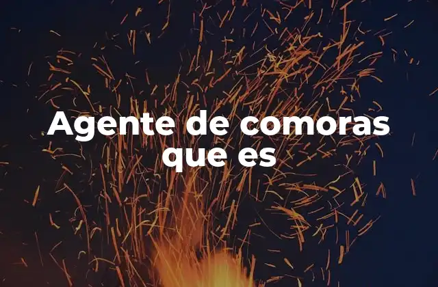 Agente de Comoras que es