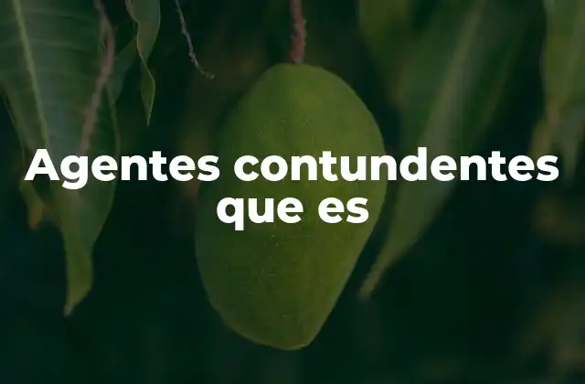 Agentes Contundentes que es