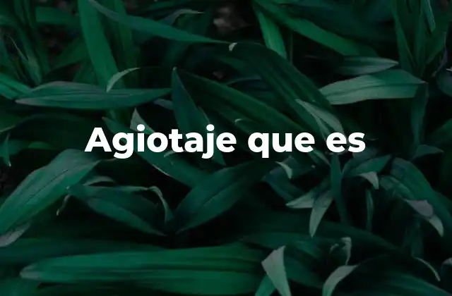 Agiotaje que es