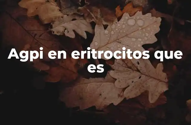 Agpi en Eritrocitos que es 2 El papel del AGPI en el metabolismo celular de los glóbulos rojos