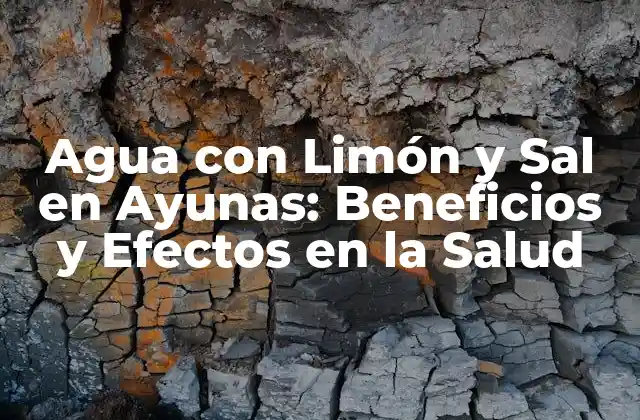 Agua con Limón y Sal en Ayunas: Beneficios y Efectos en la Salud