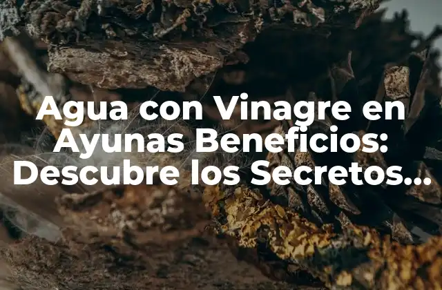 Agua con Vinagre en Ayunas Beneficios: Descubre los Secretos de Esta Técnica Natural