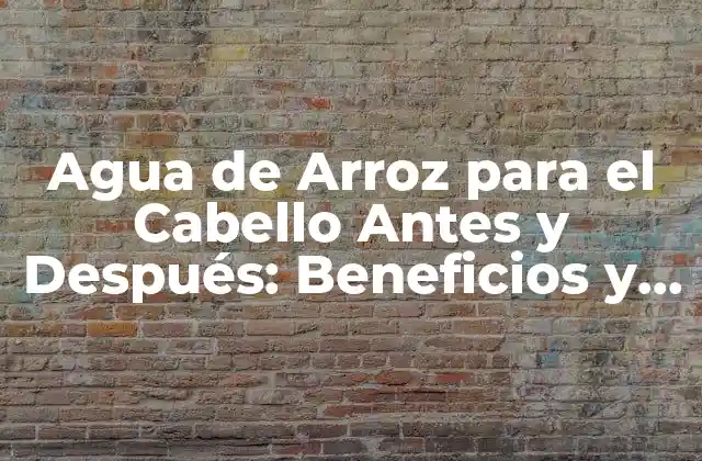 Agua de Arroz para el Cabello Antes y Después: Beneficios y Resultados