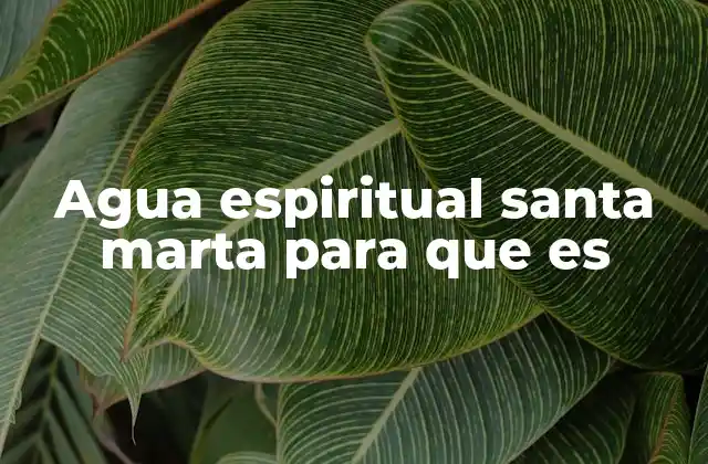 Agua Espiritual Santa Marta para que es 2 El origen del agua espiritual en Santa Marta