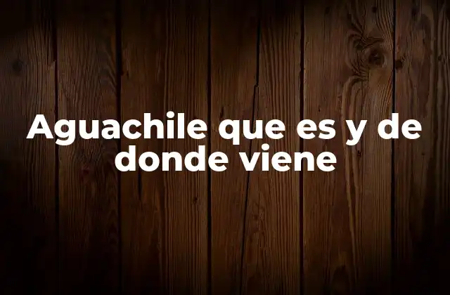 Aguachile que es y de Donde Viene