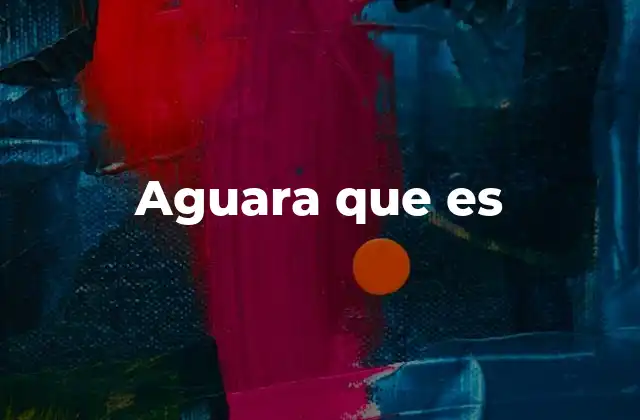 Aguara que es