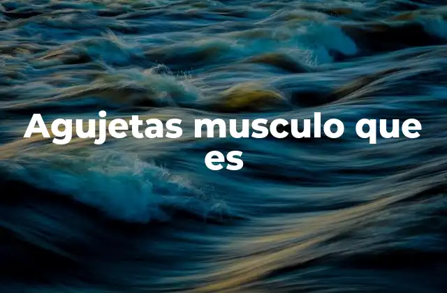 Agujetas Musculo que es