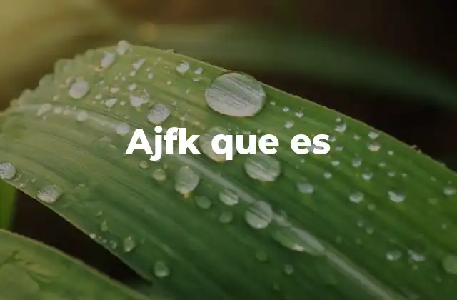 Ajfk que es