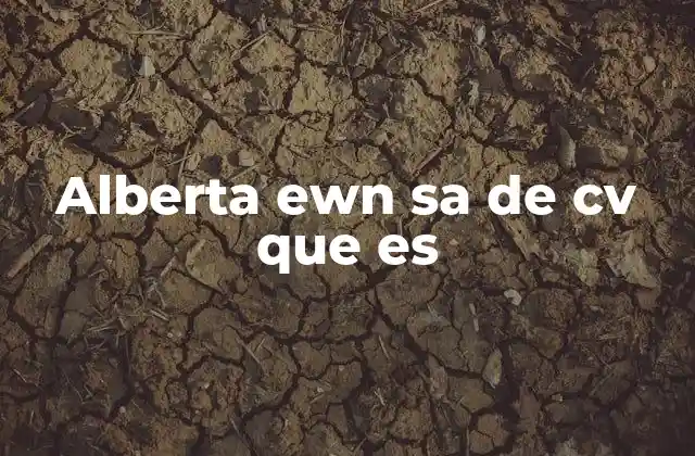 Alberta Ewn Sa de Cv que es