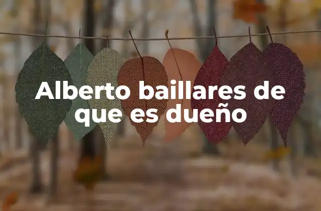 Alberto Baillares de que es Dueño