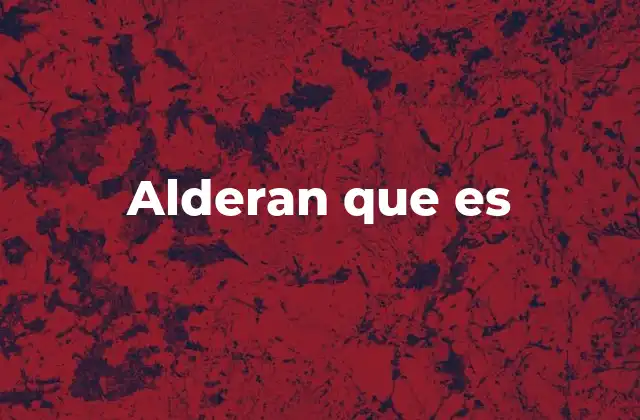 Alderan que es
