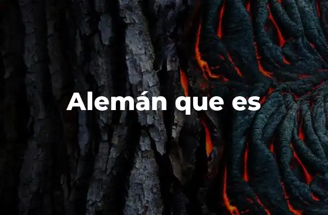 Alemán que es