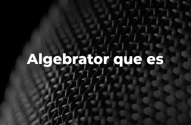Algebrator que es