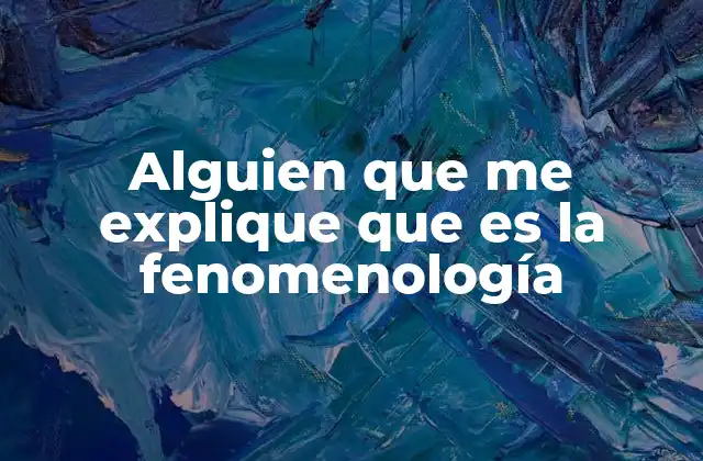 Alguien que Me Explique que es la Fenomenología 2 Orígenes y evolución de la fenomenología