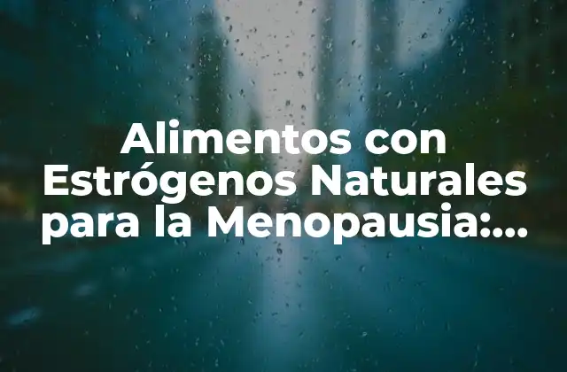 Alimentos con Estrógenos Naturales para la Menopausia: ¡descubre los Beneficios!