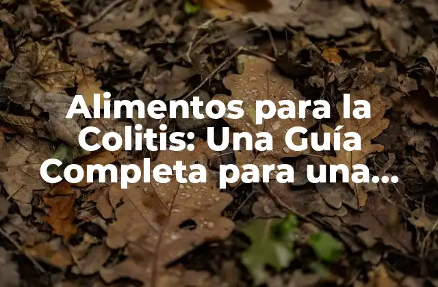 Alimentos para la Colitis: una Guía Completa para una Dieta Saludable