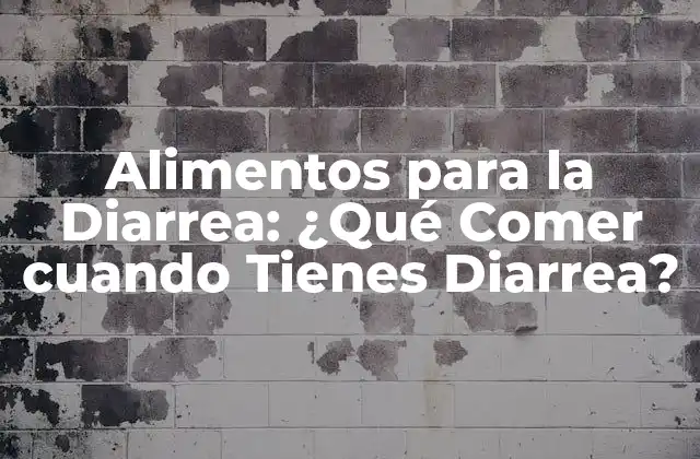 Alimentos para la Diarrea: ¿qué Comer Cuando Tienes Diarrea?