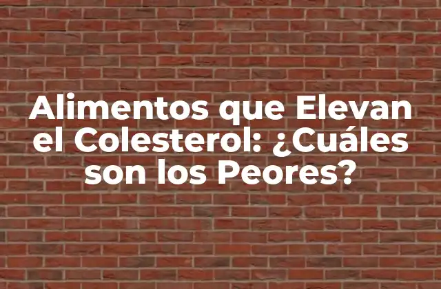 Alimentos que Elevan el Colesterol: ¿cuáles Son los Peores?