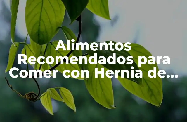Alimentos que Deben Evitarse con Hernia de Hiato