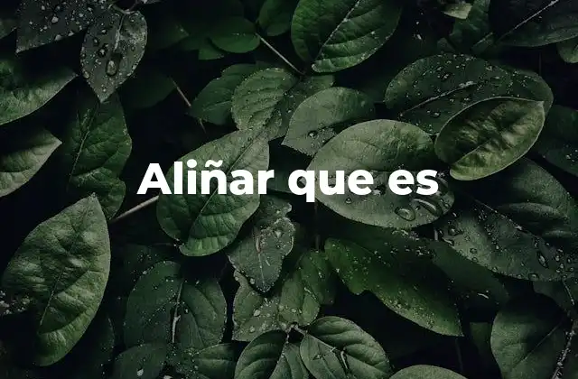 Aliñar que es