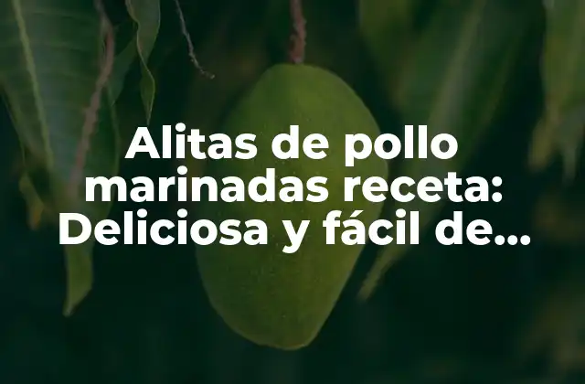 Alitas de Pollo Marinadas Receta: Deliciosa y Fácil de Preparar