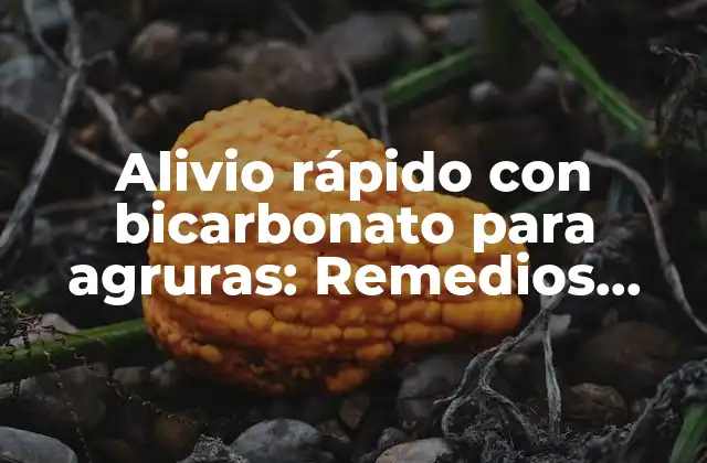 Alivio Rápido con Bicarbonato para Agruras: Remedios Naturales y Beneficios