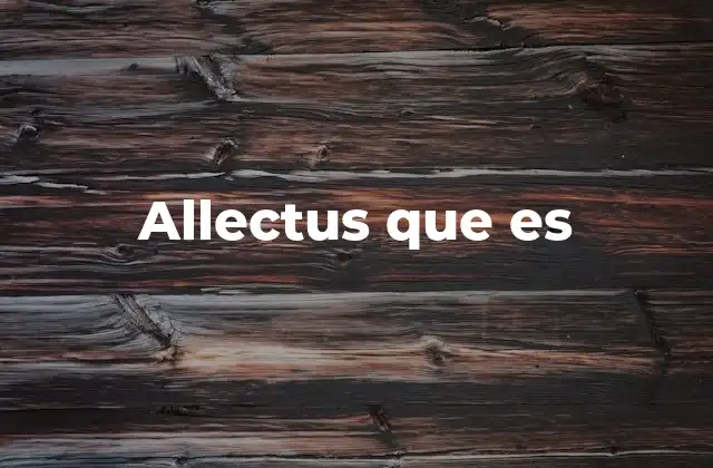 Allectus que es
