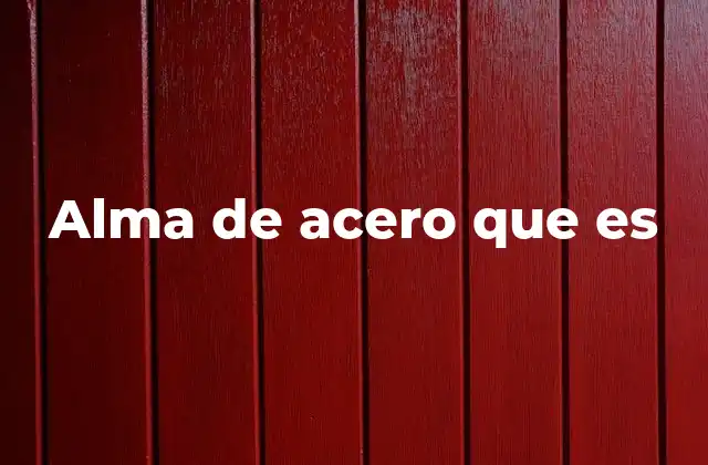 Alma de Acero que es