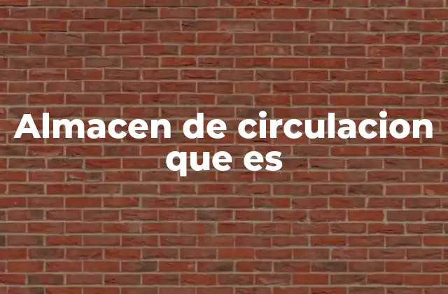 Almacen de Circulacion que es