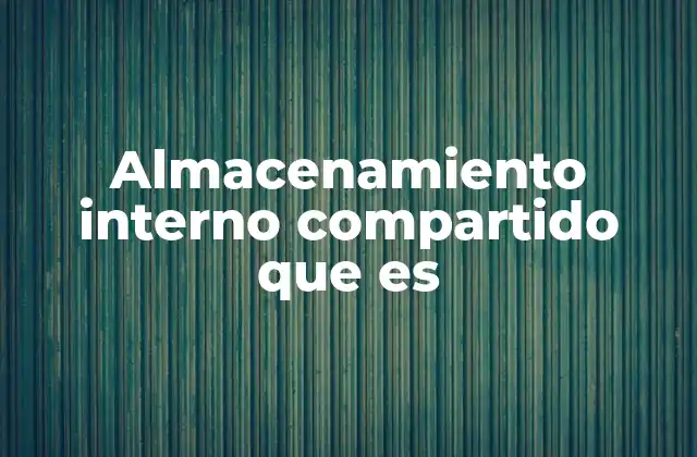 Almacenamiento Interno Compartido que es