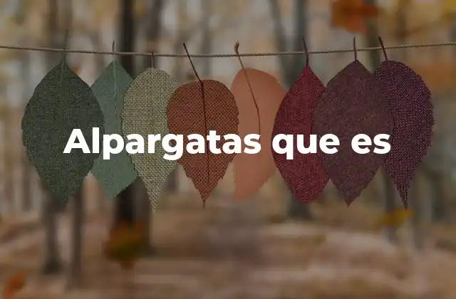 Alpargatas que es