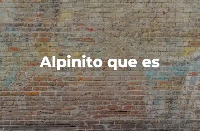Alpinito que es