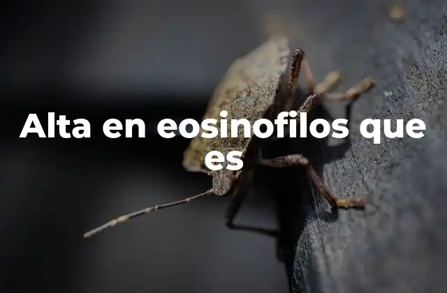 Alta en Eosinofilos que es